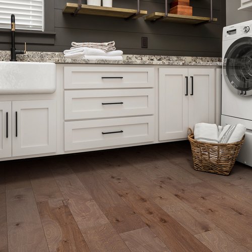 laundry room with hardwood floors from Carpet Depot Inc in the North Hollywood, CA area